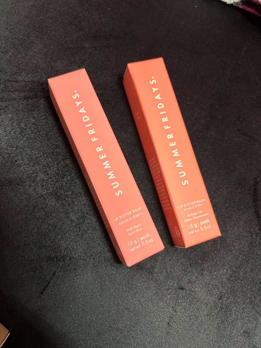 2 Summer Fridays Lip Butter Balm - Coral Orange Boxes